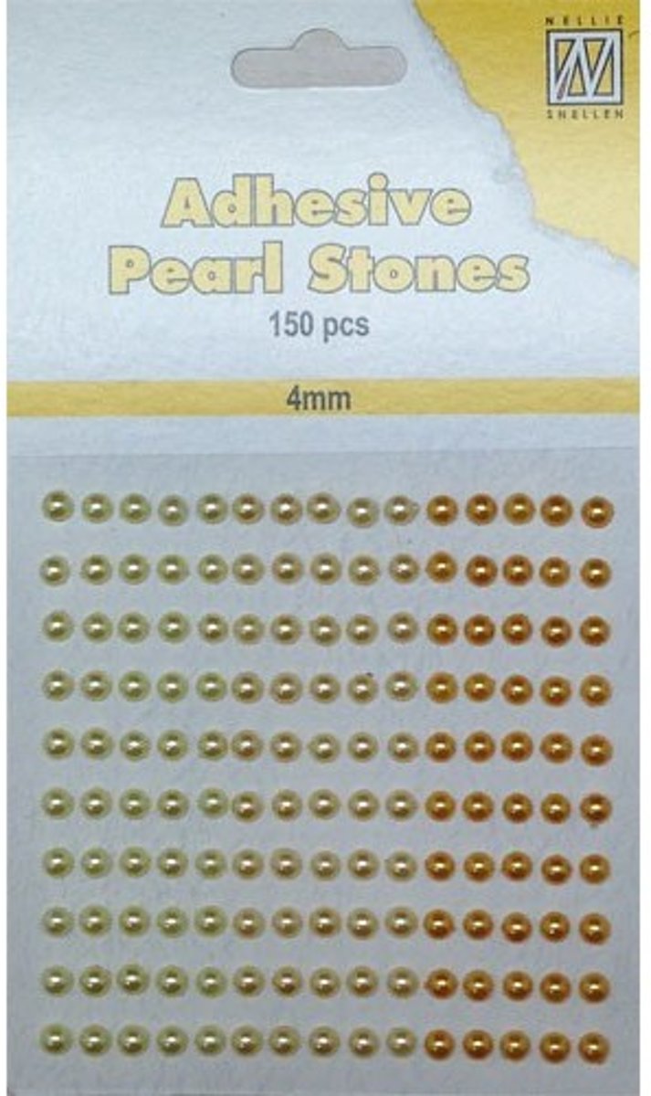 Nellies Choice  Plak parels 4 milimeter Geel